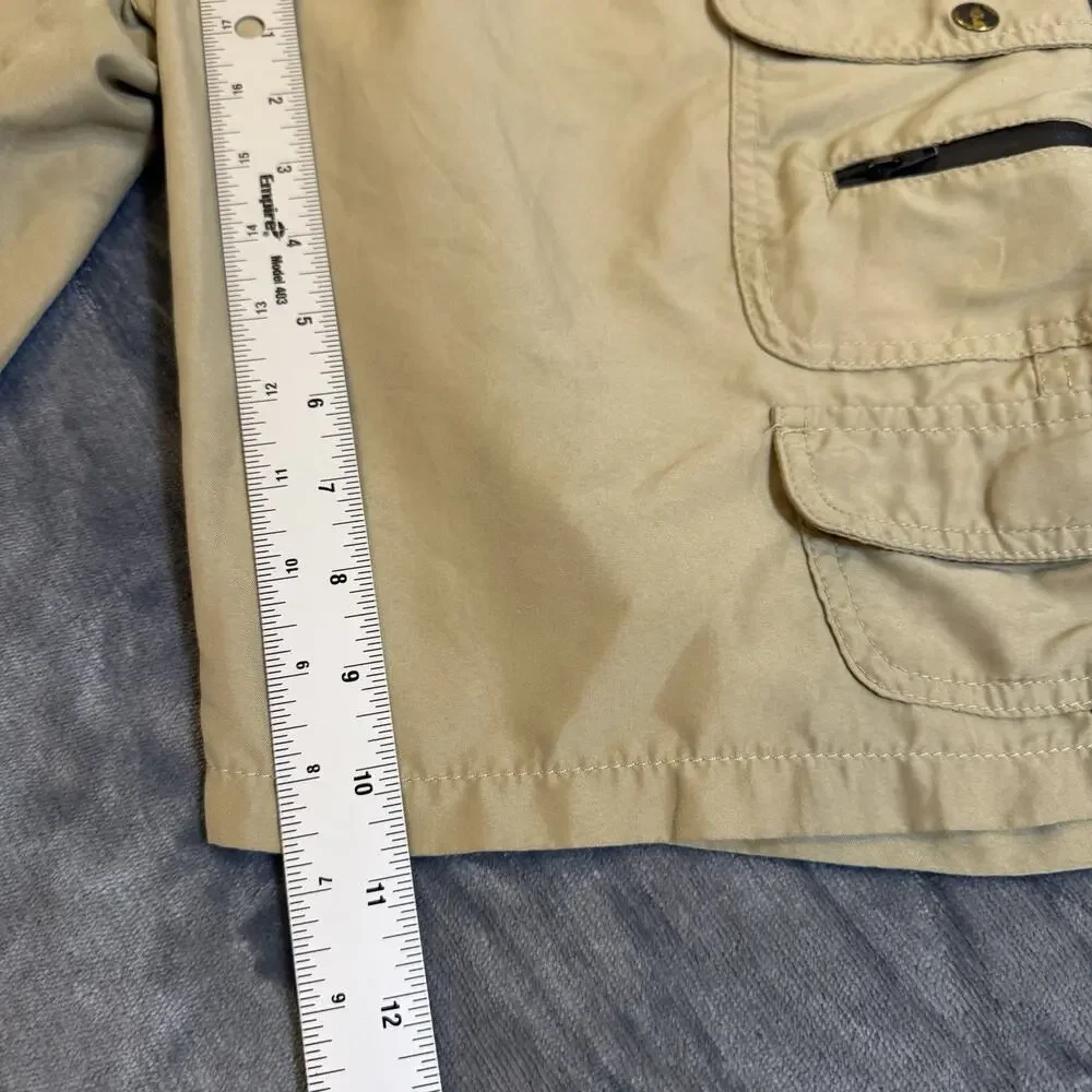 Denali Mens Performance Cargo Shorts Sz 32 Tan Beige Belted Hiking Trail Gorp